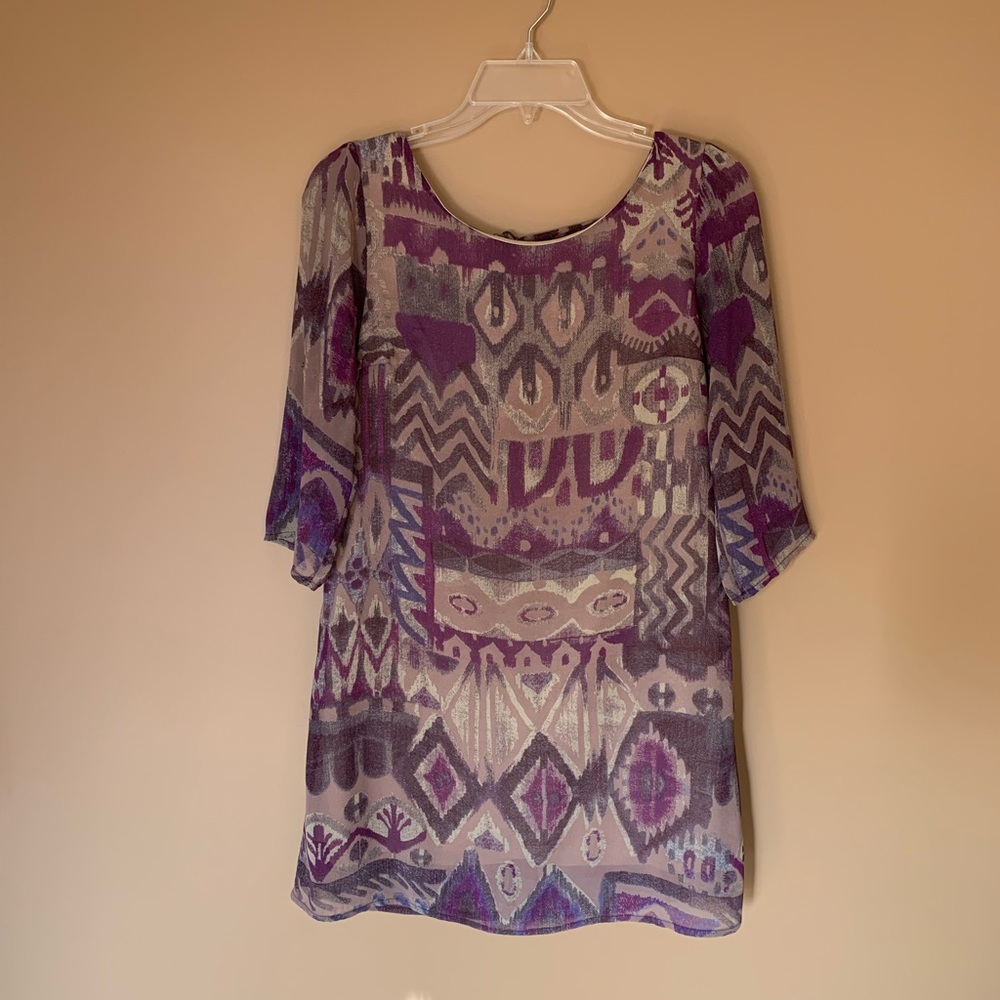 Purple pattern dress